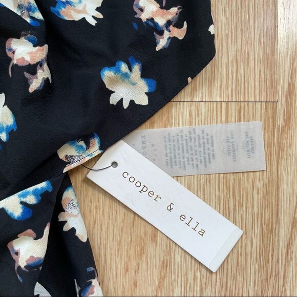 NWT Cooper and Ella Black Off The Shoulder Popcorn Dress - Size: Small - Picture 8 of 12